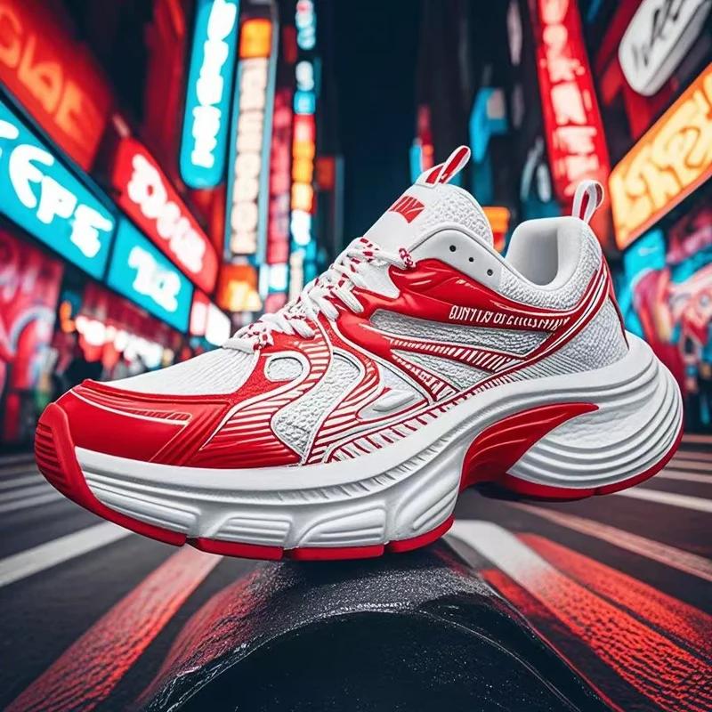 

Нові Чоловічі Кросівки для Бігу з Карбоновою Пластиною та Повітряною Подушкою, Дихаючі, Легкі, для Марафону, Жіночі Атлетичні, Нековзні, Еластичні Спортивні Кеди 45 червоний