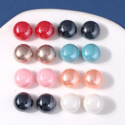 12mm Japanese-Style Elegant Imitation Pearl Luster Half-Round DIY Earring, Hair Clip, Phone Case, Pendant Material