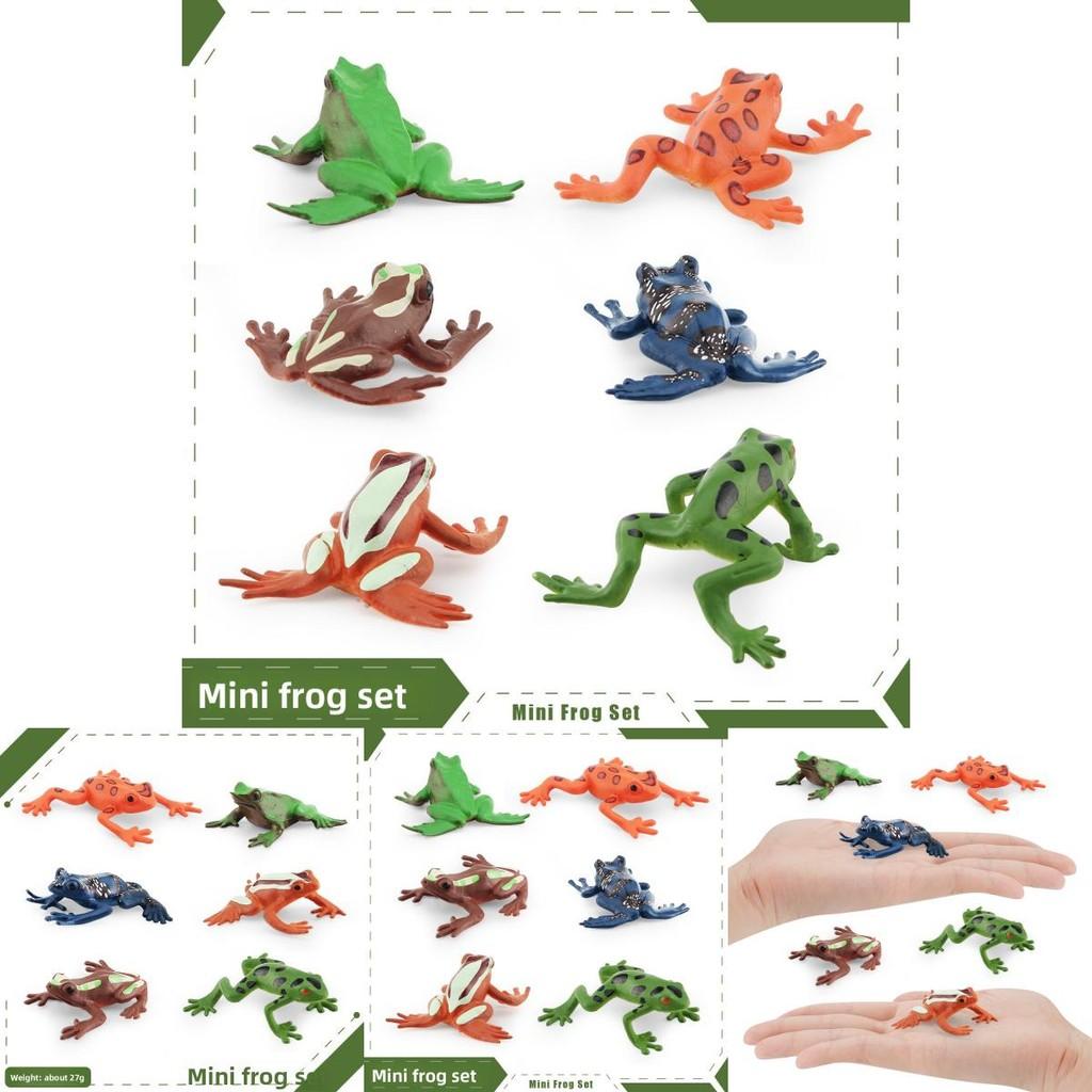 Miniature Frog Animal Model Pvc Desktop Decor For Kids Learning And Collecting