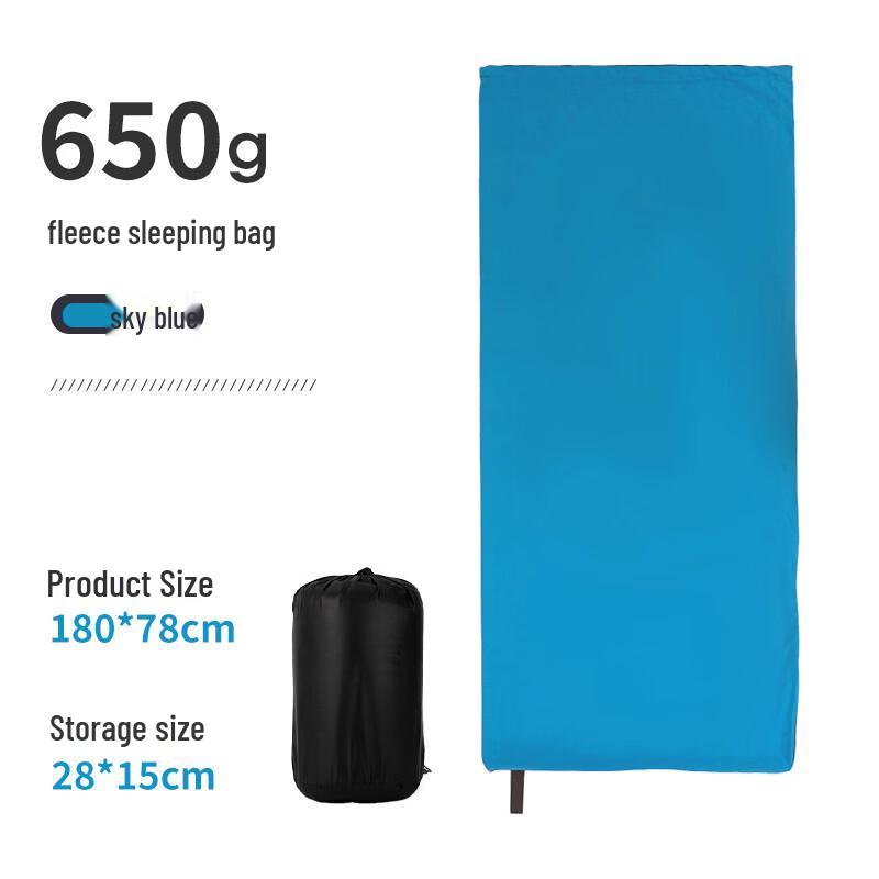 

OLOEY Double-Sided Fleece Travel Sleeping Bag Liner 180cm x 80cm