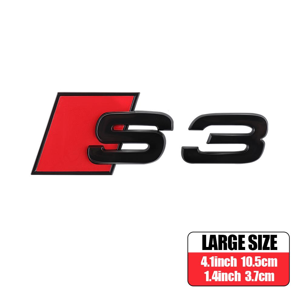 For Audi Sline TT RS Quattro A3 A4 A5 A6 A6L S Q3 Q4 Q5 Q6 Q7 3D ABS Car Trunk S3 S4 S5 S6 S7 S8 Sticker Badge Auto Accessories