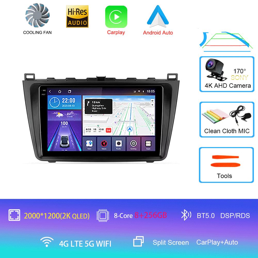 Android14 Carplay Auto For Mazda 6 GH 2007 2008 2009 2010 2011 2012 Multimedia GPS Car Radio Video Player Stereo 2din Head Unit