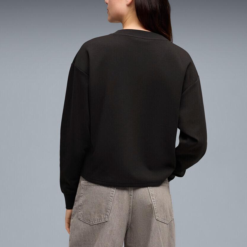 Puma Ess Sports Athleisure V-Neck Pullover Fashion Sweatshirt Women sweatshirt 694093-01