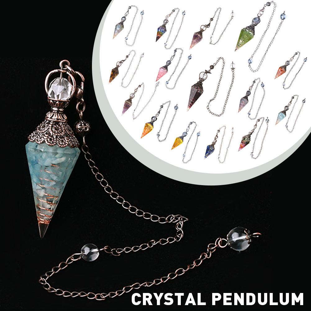 

7 Чакра Исцеление Кристаллы Маятник Гадание Кварцевый Натуральный Камень Кулон^ Y3G1