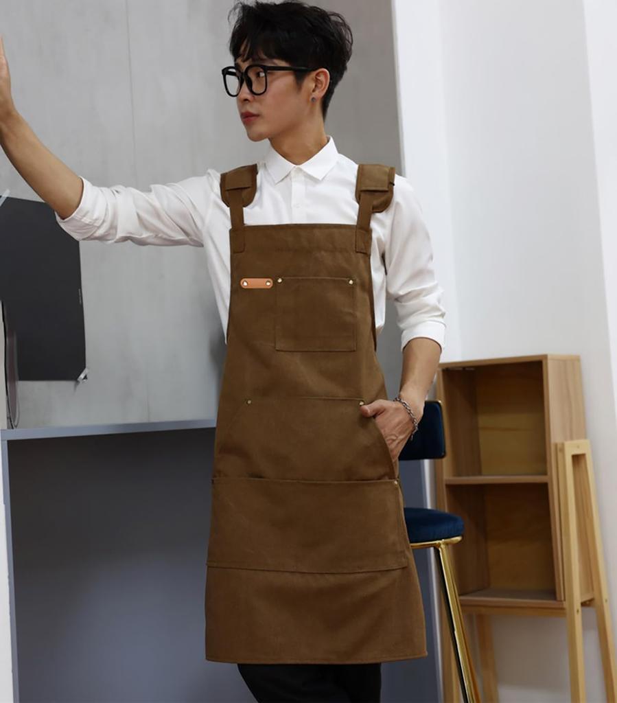 Delantal de Herramientas Elegante Nanxson para Hombres y Grueso y con para Bricolaje Exterior y la Cocina Mujeres, Lona, Repelente al Agua Resistente a las Manchas, Secado Rápido,