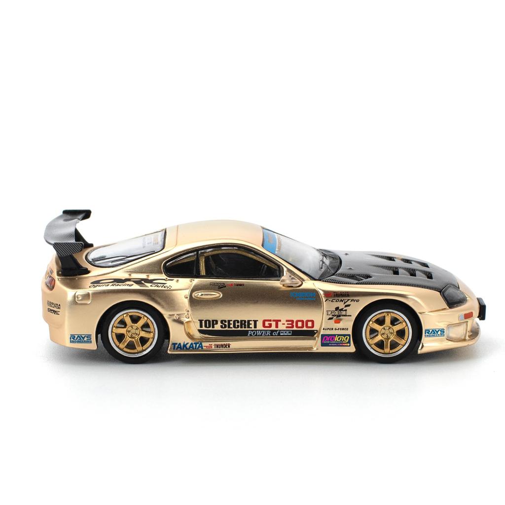 Genesis Company POP RACE Scale Top Secret GT300 Supra Chrome Gold PR640277 1/64 - (Finished Model)