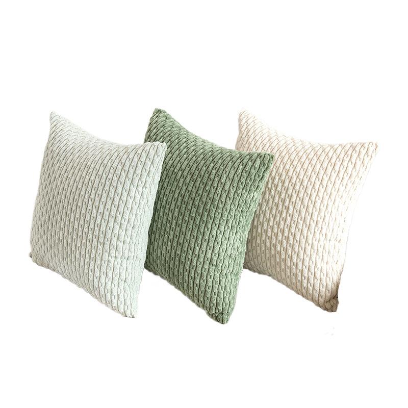Corduroy Short Pillow Solid Color Modern Simple Sofa Pillow Cover Living Room Bedroom Decorative Pillow Cover Cushion Cover