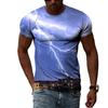 Summer New Fashion Lightning Graphic T Shirts For Men Casual 3D Natural Climate Print T-shirts Personality Cool Blouse T-shirts