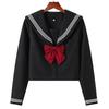 Schuluniform Mädchen Jk Anzug Rote Krawatte Schwarz Drei Grundlegende Matrosenuniform Frauen Langarm