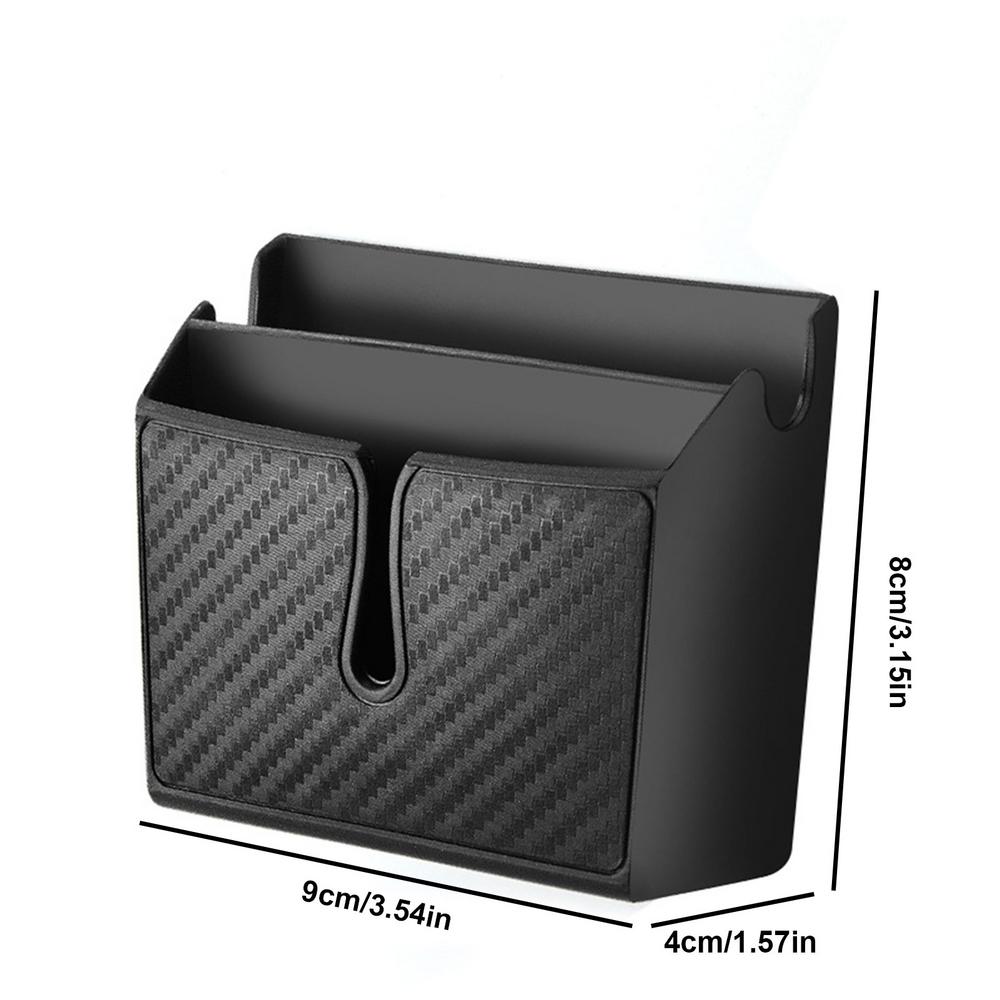 Adhesive Carbon Fiber Container For Car Scratch-Resistant Car Storage Organizer Box Large Capacity Car Trunk Storage Box