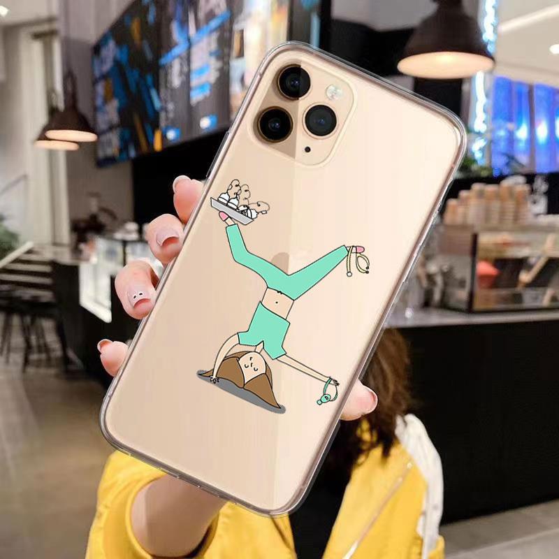 Španělsko Kreslený Lék Doktor Sestra Měkký Kryt na Telefon Pro iphone 13 Pro Max 11 Pro Max 6 7 8 Plus 12 Pro X XR XS Max Kreslený Kryt
