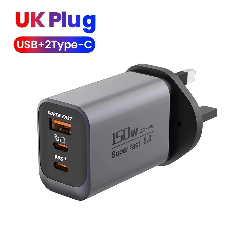 USB A+C Phone Charger Adapter Multi Ports Quick Charge Adapter for Huawei/Xiaomi/Samsung