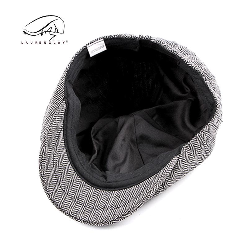 Men's & Women's Retro Plaid Octagonal Cap - British Style Duckbill Beret for Spring & Autumn