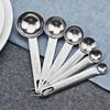 AOOSY Measuring Spoons, Set of 6, 18-8 Stainless Steel, Imported from Europe and the US, One-Piece Measuring Spoon, Family-Use, Tablespoon and Teaspoo
