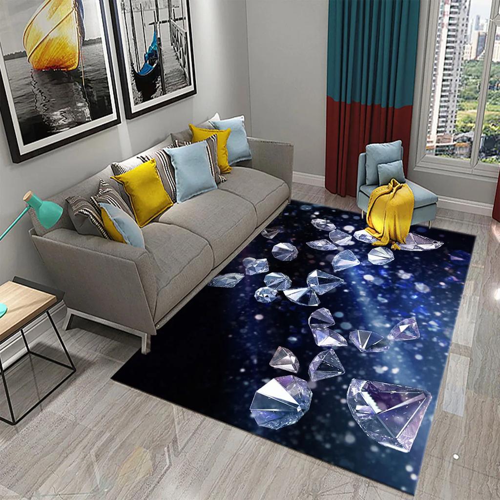 Błyszczący Dywan Diamentowy do Dekoracji Salonu Balkonu Sypialni Miękki Dywan do Pokoju Dziecięcego Dywanik do Salonu Łazienki Maty Antypoślizgowe