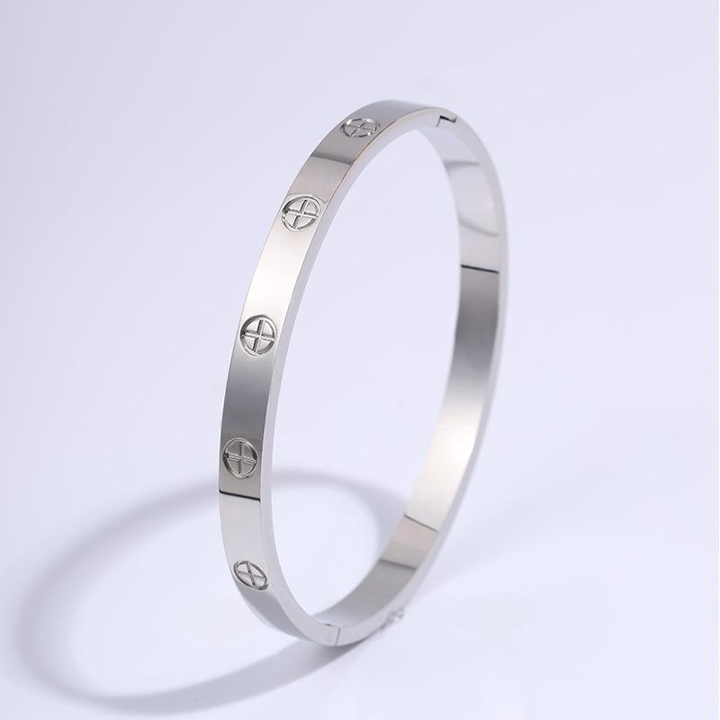 Classic titanium steel bracelet for women, popular fashion light luxury bracelet, ten diamond gold bracelet for girlfriends