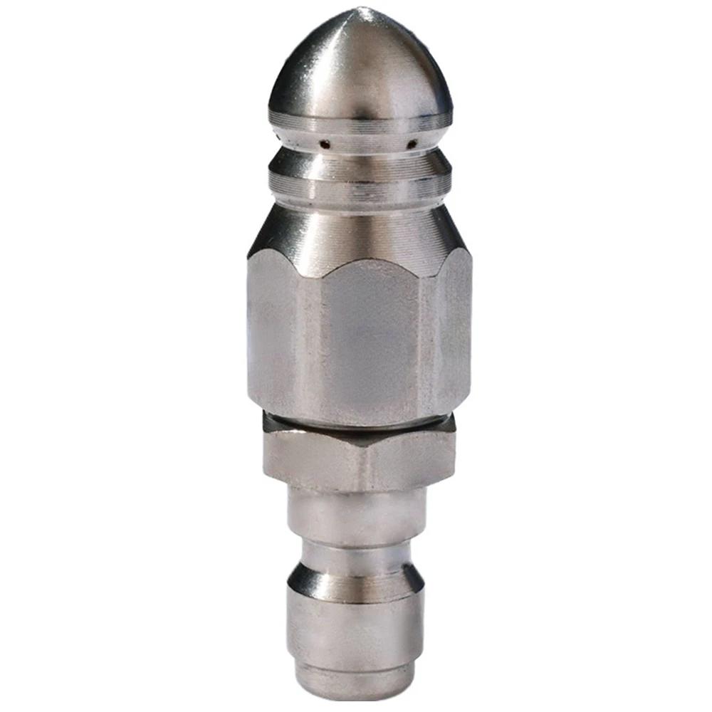 

Прочистка канализационных труб Насадка из нержавеющей стали высокого давления Штекер 1/4 1 спереди 6 сзади Головка водяной крысы Насадка для очистки под высоким давлением белый