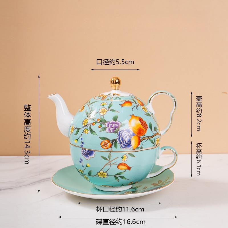 Creative Ceramic Tea Set Large Capacity English Afternoon Tea Coffee Pot Bone China Tea Cup and Saucers for Home Office