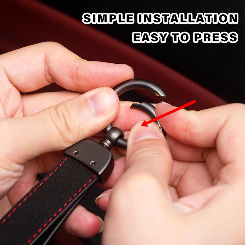 gzbf5 2026 Suede Leather Men Key Chain Rings Luxury Women Car Keychain For Mitsubishi Lancer ASX L200 Attrage Pajero Sport Accessories