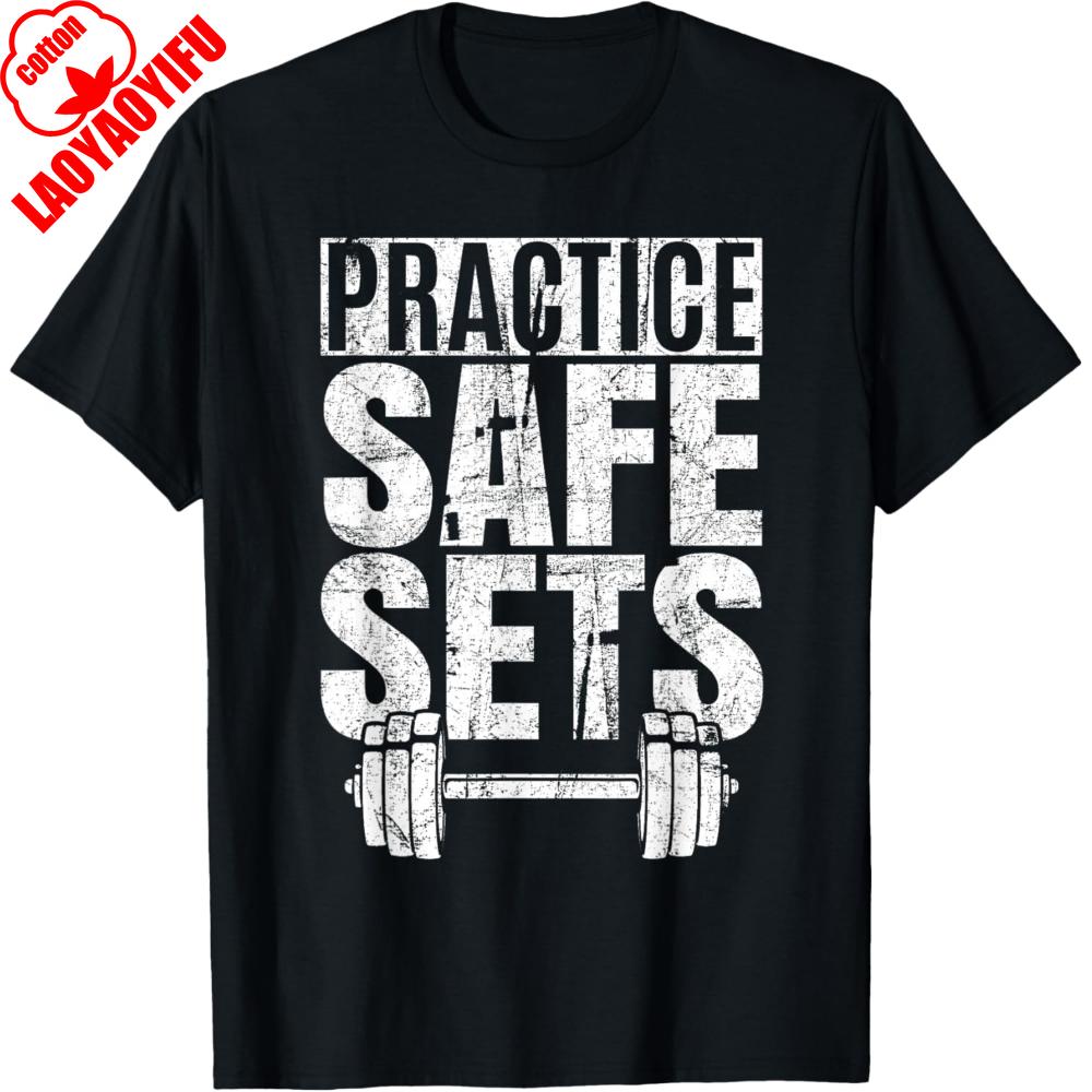 Funny Practice Safe Sets Weight Lifting TShirt Nostalgia Printed Men Clothes Fashion and Casual Ropa Hombre T Shirt Tops S