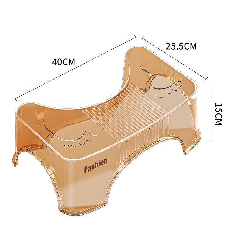 

Removable Toilet Seat Stool Non-slip Toilet Footstool Portable Foot Pedals Bathroom Accessories прозорий/помаранчевий