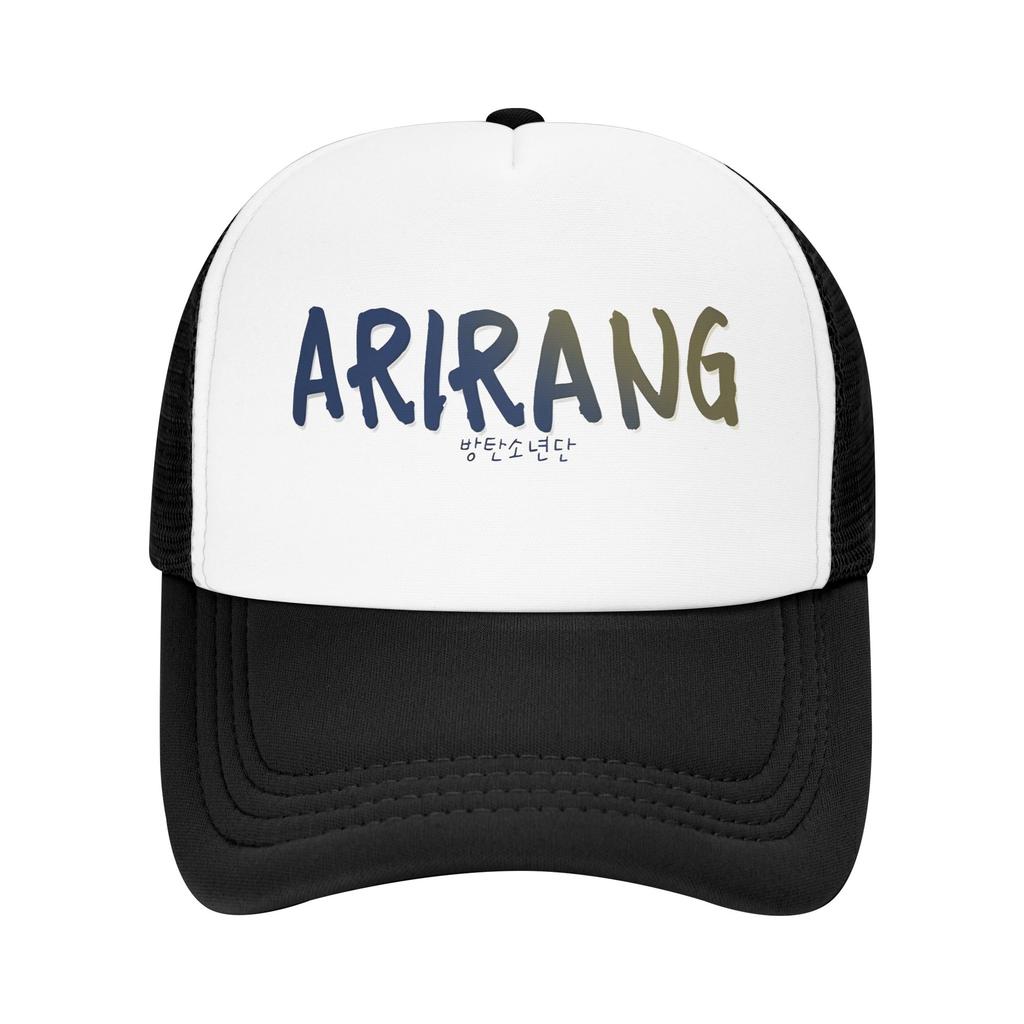 Arirang tour 2026 KPOP Merch Foam Mesh Trucker Hat Unisex Breathable Meshback Snapback Cap Trendy Adjustbale