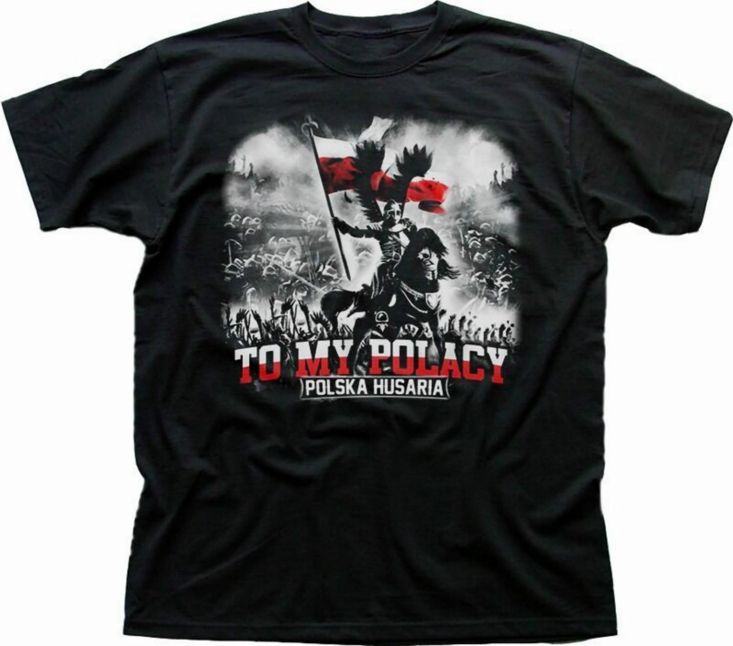 Для моих поляков- Польская Гусария Польская Кавалерия Крылатый Гусар Футболка 100% Хлопок Круглый Вырез Короткий Рукав Повседневная Мужская Футболка Размер S-3XL S