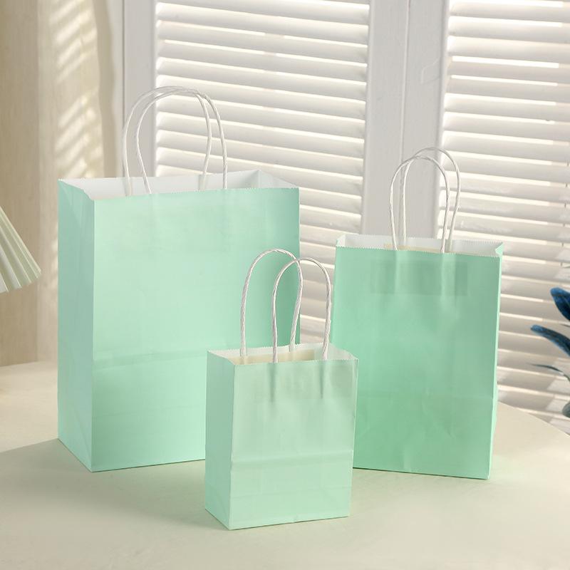 6pcs Macaron Paper Gift Bags Candy Gift Packaging Bags Kids Birthday Party Treat Bags Decoration Baby Shower Wedding Supplies