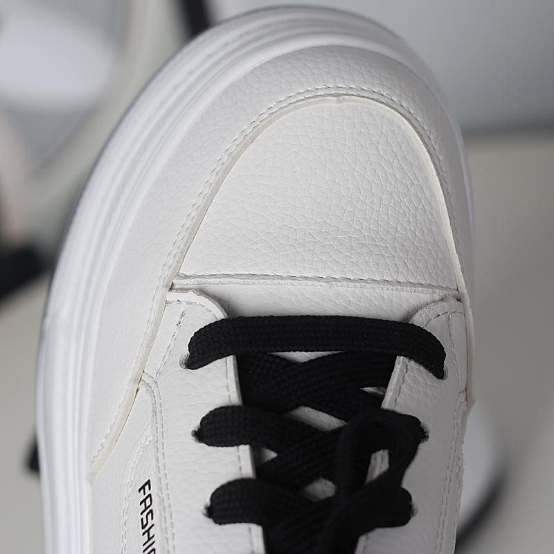 Fashion 12CM Genuine Leather Platform Sneakers Wedge Shoes  Women Breathable Sneakers Autumn Casual Shoes Hidden Heel Zapatillas Mujer