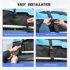 566L Waterproof Rooftop Bag Cargo Carrier with Anti-Slip Mat 6 Door Hooks Zipper Buckle Closure Universal Extra Strap Car Bag