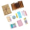 Mini Leather Paper Photo Album With Accordion Design 34 Foldable Pages And Elastic Tie For Secure Photo Storage