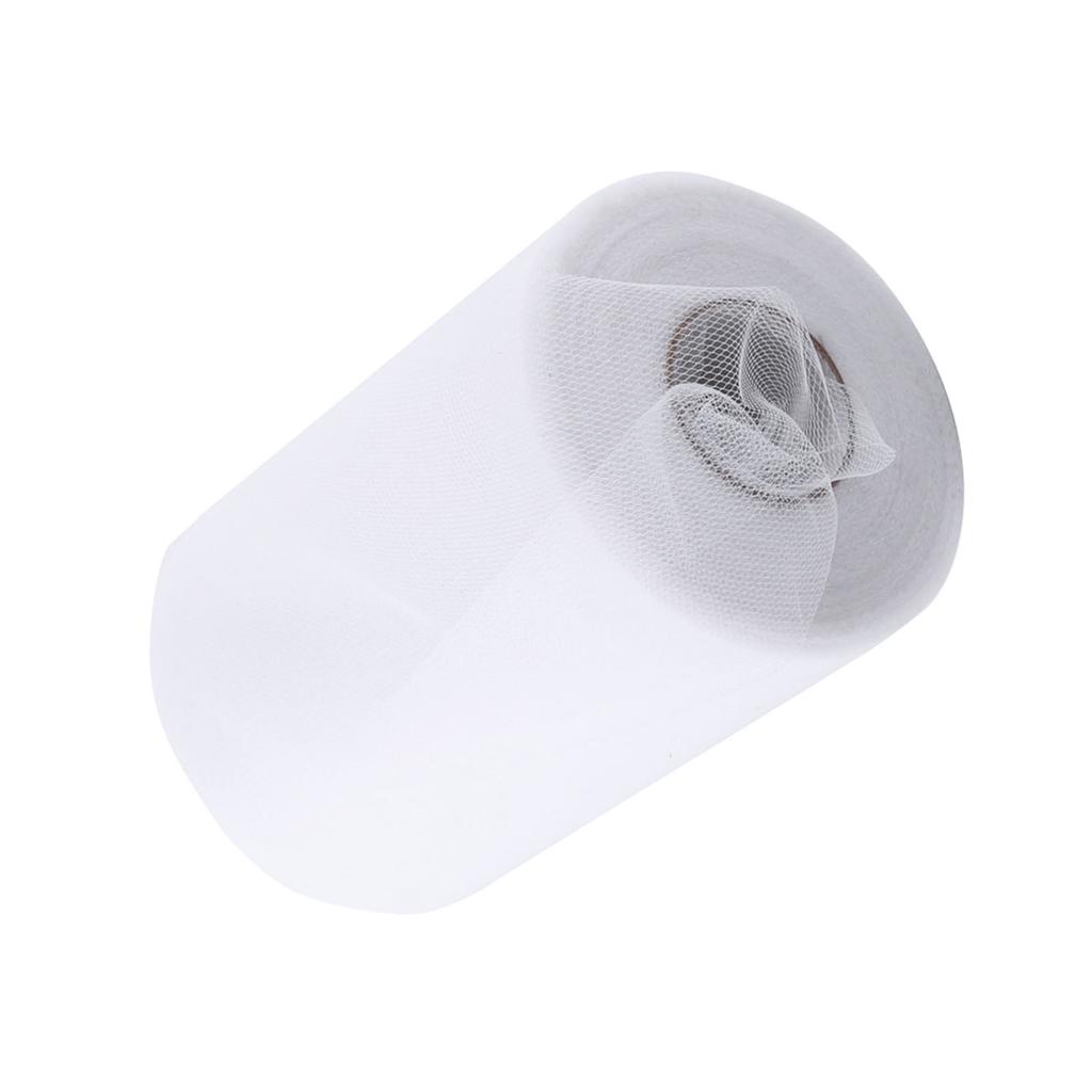 15cm Wide X 100yd Tulle Rolls Spool Soft Craft for Wedding Bridal Festival(White)