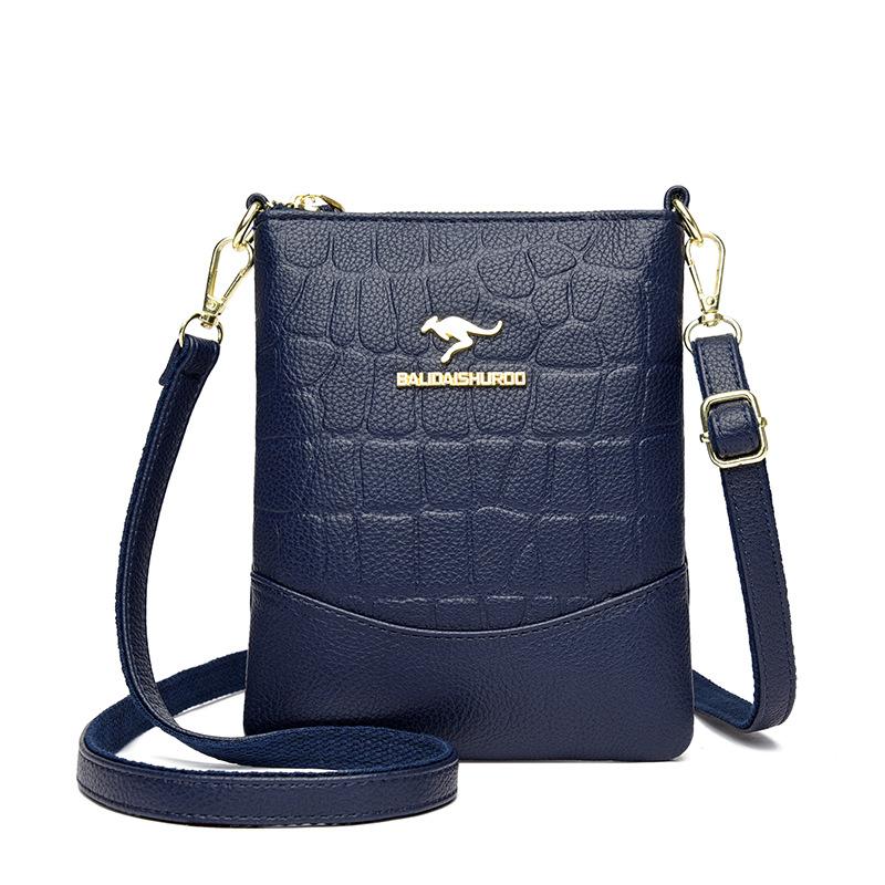 Bag women's new large-capacity shoulder bag rose embossed fashionable simple messenger bag