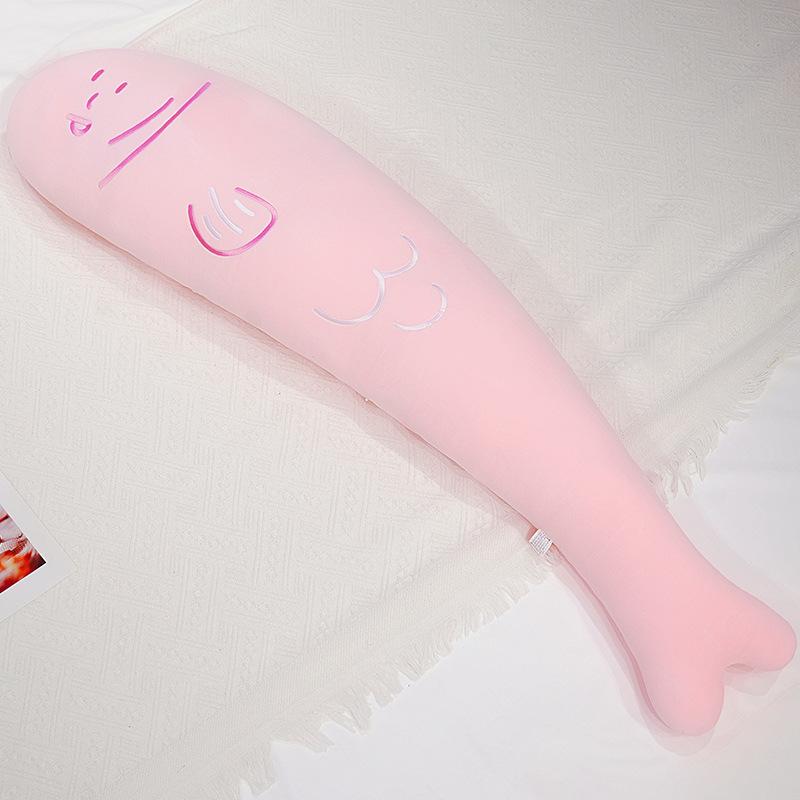 Soft Long Fish Throw Pillow Plush Toy Doll Big Fish Doll Girl Bed Sleeping Leg Rag Doll
