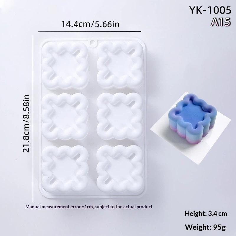 Herz Stern Quadrat Bento Kuchen Silikonform Schokoladenmousse Form Obstkuchen Dekorationen Wiederverwendbar Seife Kerze Gips Herstellungsform