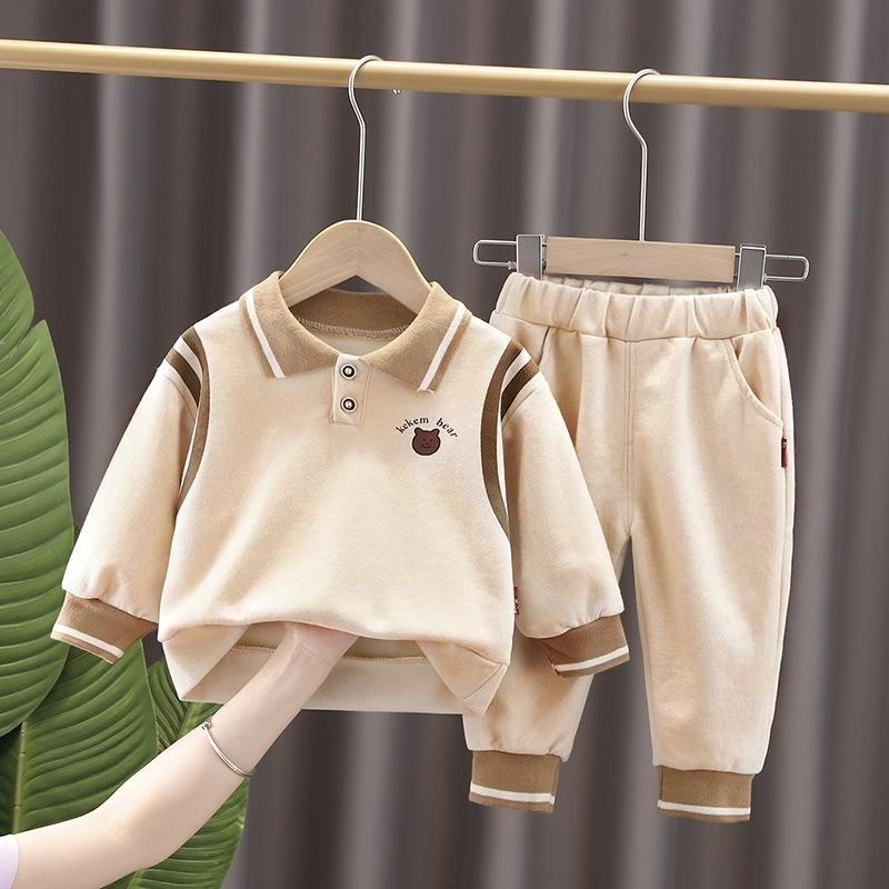2Pcs/Set Baby Girls Boys Clothes Kids Outfits Children Boys T-Shirt Tops + Pants Toddler Sports Costume Infant Tracksuits Set For Girls Spring Autumn