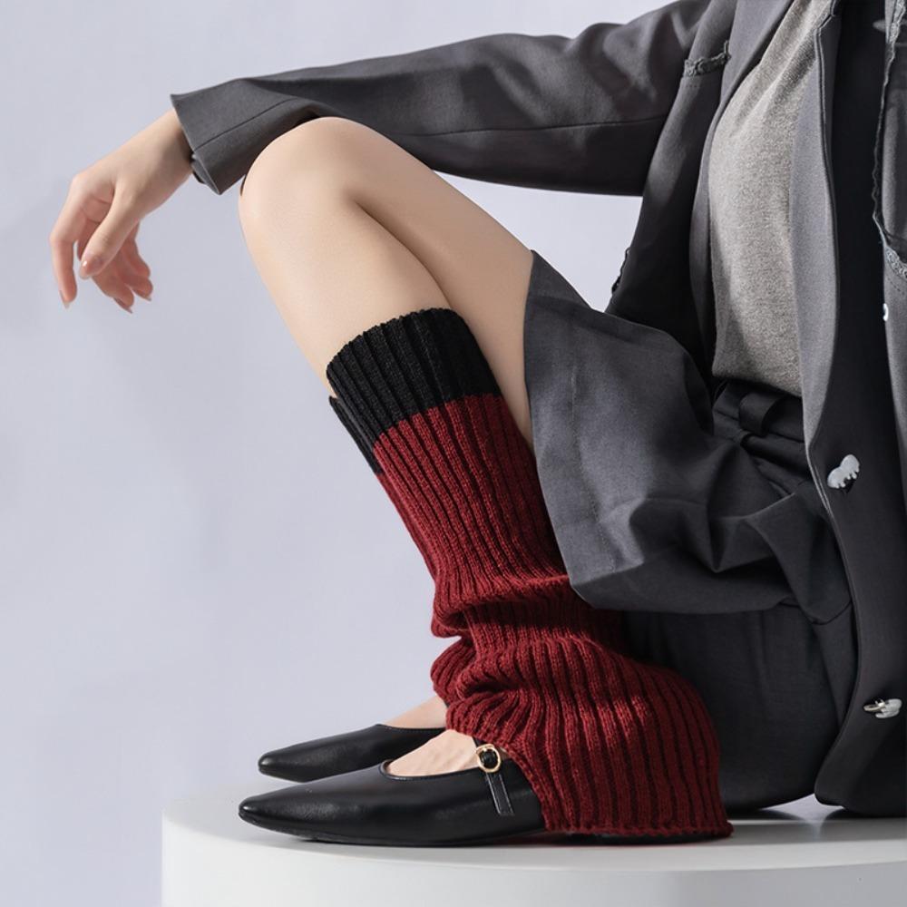 Knitted Leg Warmers Breathable Foot Cover Sweet Long Socks  Autumn Winter