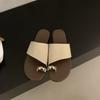 Holiday Beach Casual Toe Cool Slippers Women's Summer Wear 2025 New Linen Toe Retro Soft Bottom One-word