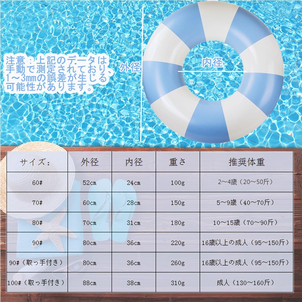 DFsucces Schwimmring für Erwachsene und Kinder, Niedlich, Starke Auftriebskraft, Auslaufsicher, zum Schwimmen, Wasserspielen, Sonnenbaden und Hitzeschutz, Unisex