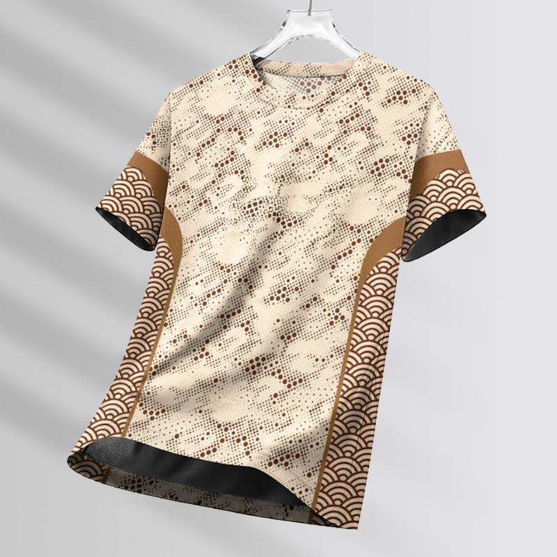 Men's T-shirts Sport Running 3D T-shirt Men Quick-drying Breathable Short Sleeve Round Neck Active Tee Outdoor Workout Men Clothing