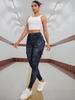 Rose Beauty A Camo Print Flap Pocket Side Running Yoga Stretch Leggings