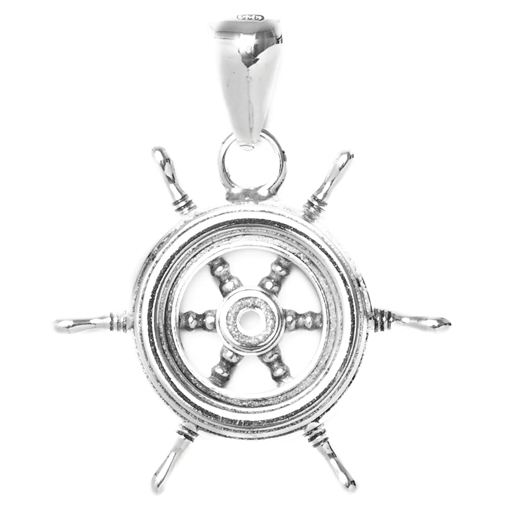 

Italian silver charm pendant top necklace charm [GORBE] (rudder)