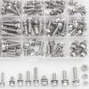 304 Stainless Steel Hex Head Bolt Set with Flat and Spring Washers