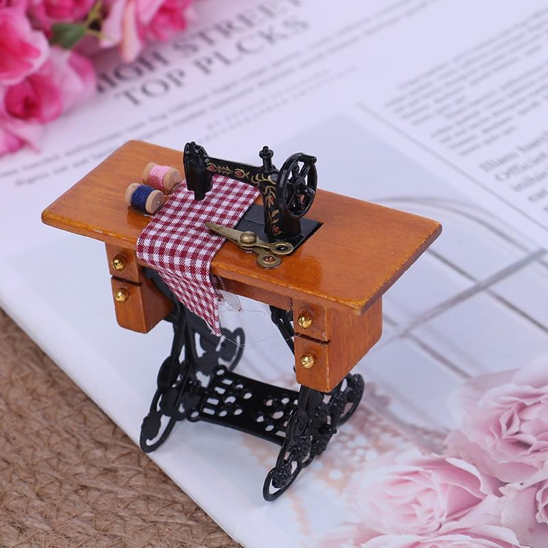 Set Letto In Miniatura Per Casa Delle Bambole - Scala 1:12, Stile Vintage, Legno, Accessori Per Camera Da Letto