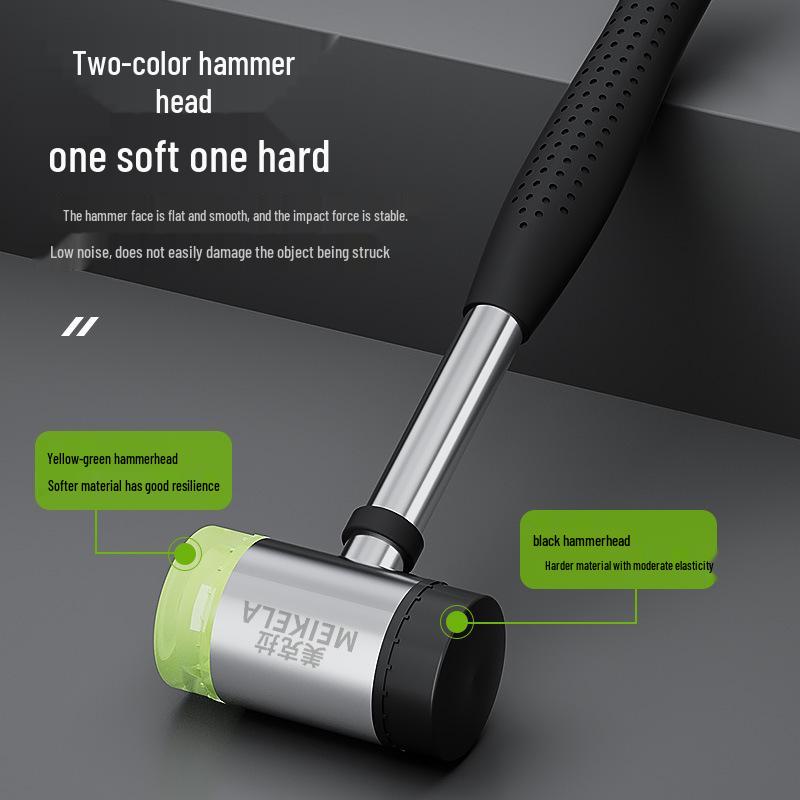 Rubber Mallet with Steel Handle for Home Improvement and Tile Installation