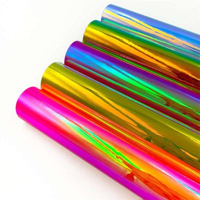 Kendinden Yapışkanlı PVC Renkli Iris Arka Yapışkanlı Renk Değiştiren Çıkartma Holografik Vinil Film El Sanatları