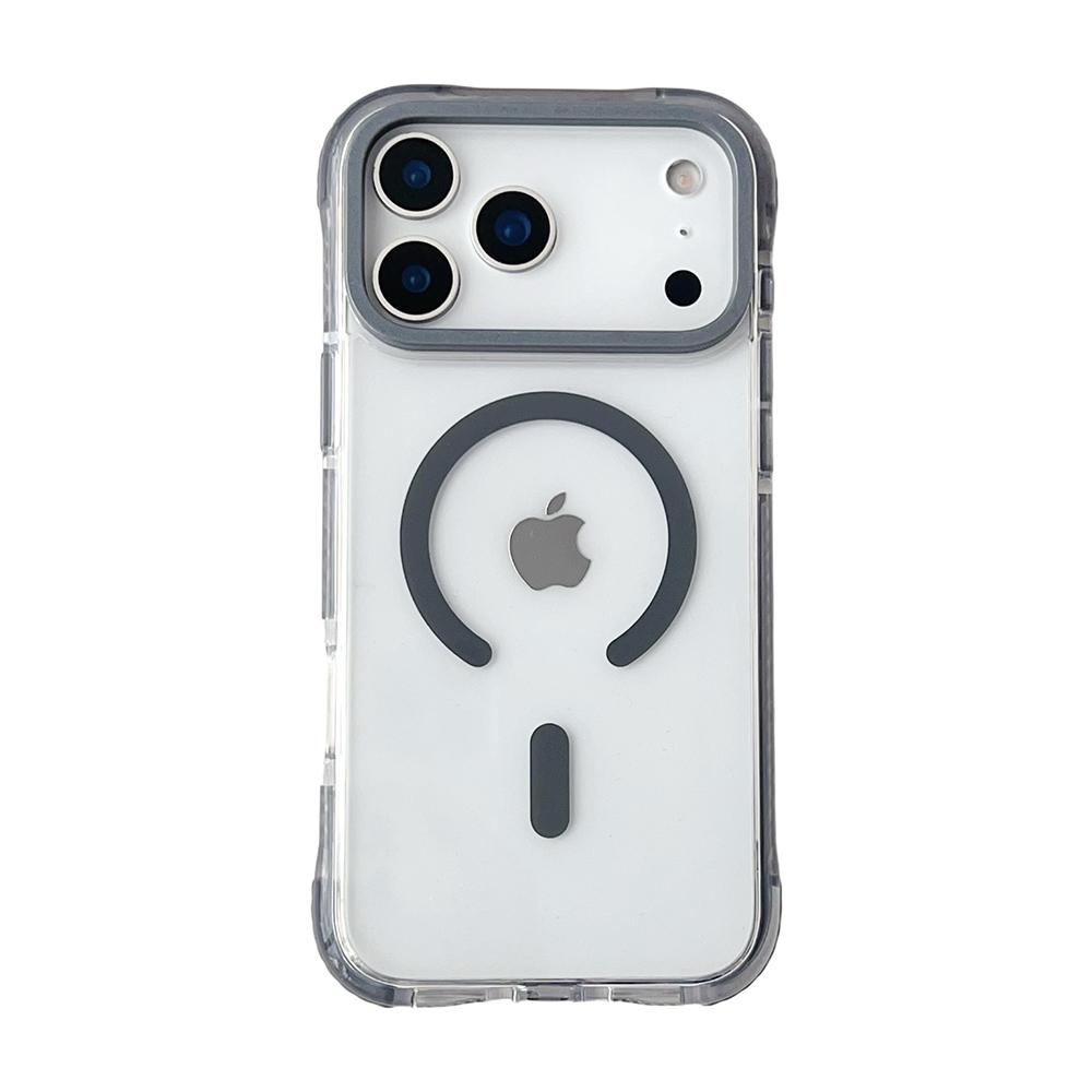 

Dual-Protection Corners Case For iPhone 17 Air Pro Max Magsafe Clear Inner Anti-Collision Strips Strengthened Anti-Fall Cover Pc + tpu&iPhone17