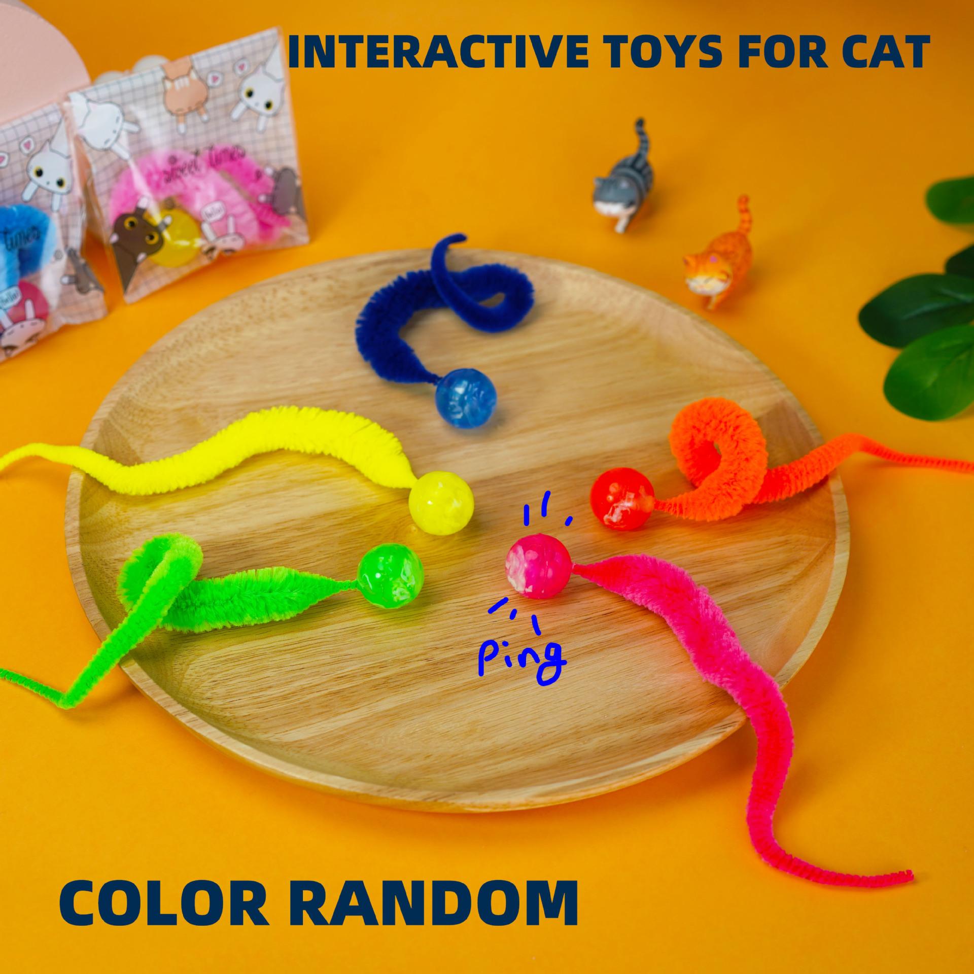 

Игрушка для кошек, разноцветный надувной мяч ручной работы с хвостом, игрушка для котенка, игрушка «Планета», игрушка для кошек, интерактивные товары для животных 1PCS