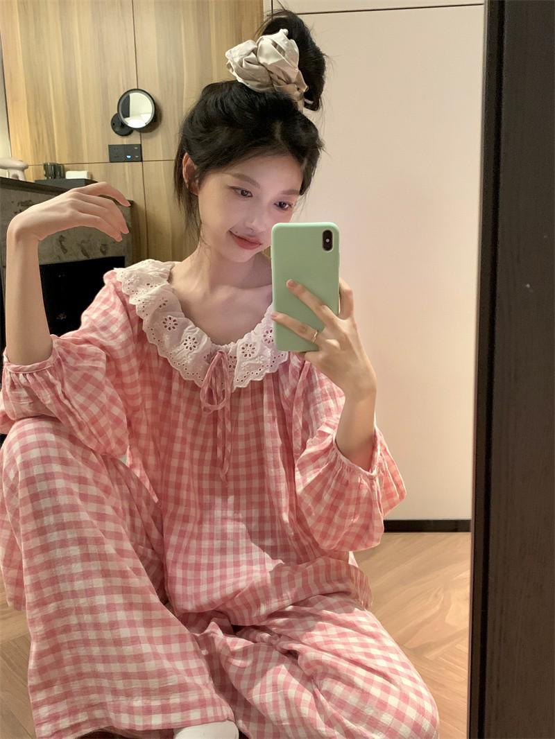 

«Весна 2024 г., симпатичная женская пижамная одежда из корейского хлопка» XXL