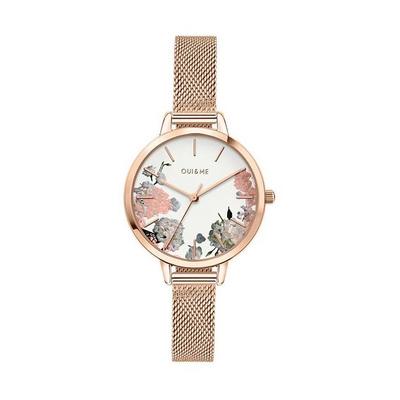 Petite Fleurette White Dial Rose Gold Tone Stainless Steel Quartz ME010096 Women's Watch